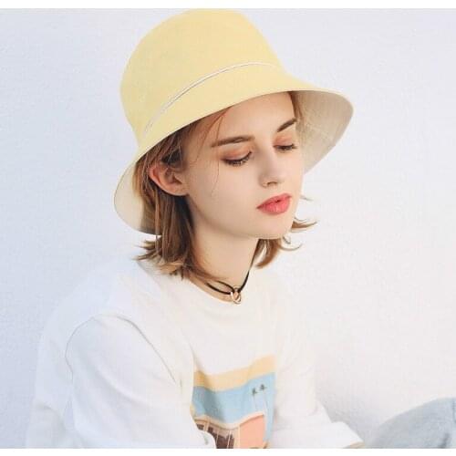 Fishermans Hat Lady Summer Sun Protection Bucket Cap Women Korean Fashion Casual Outdoor Travel Beach Anti-UV Girls Caps H7127