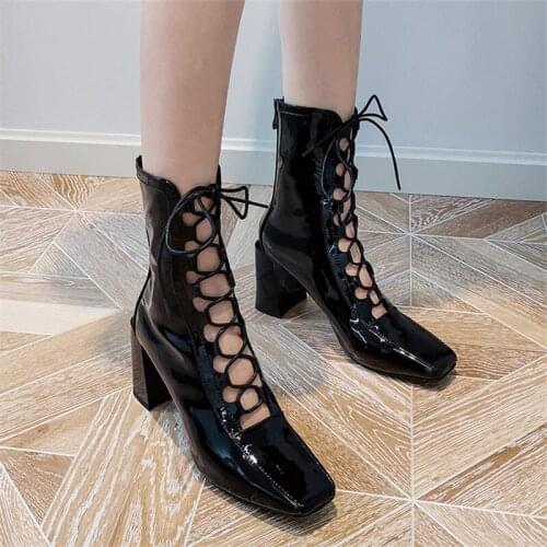 New women ankle boots And boots shoes sexy high heels black autumn spring summer boots high qulaity riding boots dress party 39
