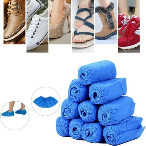 100 Pcs Disposable Shoe Covers Workplace Indoor Non-Slip Overshoes Boots Cover