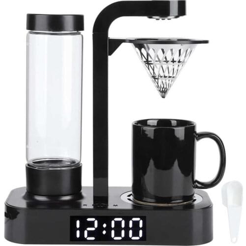 0.5L Mini Automatic Coffee Machine American Drip Coffee Pot Machine with Clock Display Black Hand Punch AU Plug 220V 600W
