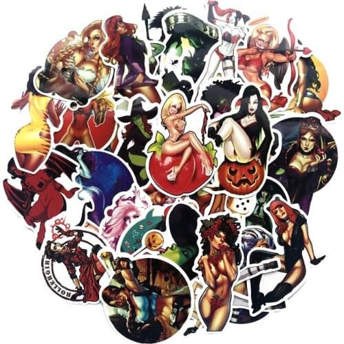 70Pcs Tease Vulgar Sexy Beauty Girl Stickers For Waterproof Suitcase Laptop Car Motorcycle Scrapbooking Skateboard Sticker