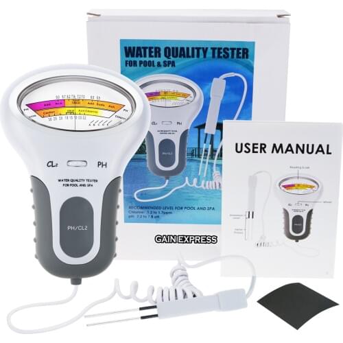 Water Quality Analysis Spa pH & Free Chlorine (Cl2) Electro-tester Light & Easy to Carry