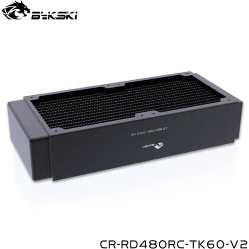 Bykski G1/4" Water Cooling 240mm Copper Radiator,60mm Thickness For Computer Heat Dissipation,M3 Screws,CR-RD240RC-TK60-V2
