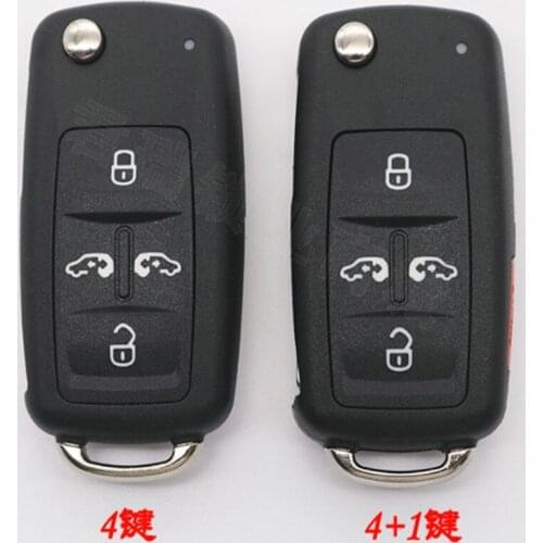 4/5 button Car Remote Key Case For VW VolksWagan multivan t5 Sharan Caravelle Replacement Folding Flip Key shell blank Fob Cover