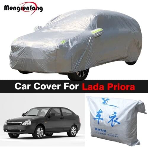 Full Car Cover Outdoor Anti-UV Sun Rain Snow Fog Resistant DustProof Cover For Lada Priora Sedan Hatchback Wagon
