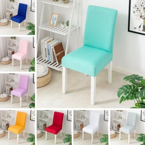 Tiffany Colour Spandex Lycra Chair Cover Fit For Square Back Home Chairs Wedding Party Home Dinner Decoration Half Cover