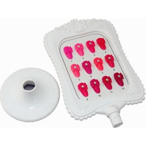 False Nail tips Polish Cards Nail Art Tip Chart Display Rack Pictur Frame Shape Polish Palette Stand Showin DIY