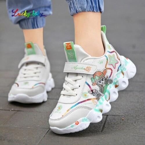 2021 Autumn Girls Sneakers For Children Casual Shoes Kids Sneakers Girl Shoees Sport Running Breathable Mesh Tenis Infantil