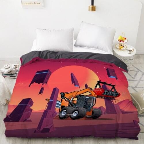 Car Cartoon Kids Duvet cover Quilt/Blanket/Comfortable Case Bedding for children baby girls 140x200 240x220 for Home fiery