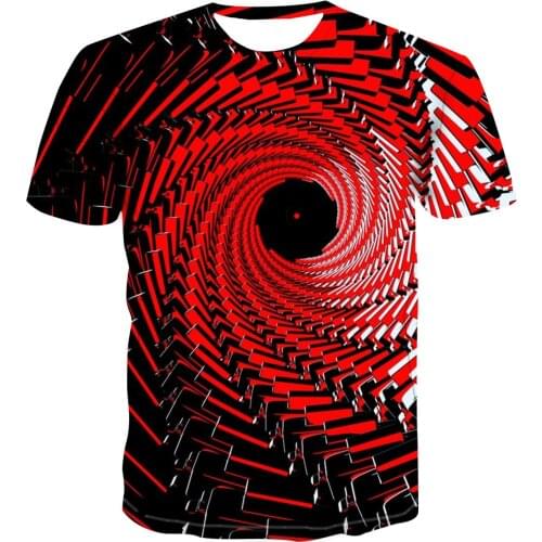 3D T-shirt dynamic picture mens printed geometric T-shirt summer T-shirt breathable top tee dizzy T-shirt couple clothing S-6XL