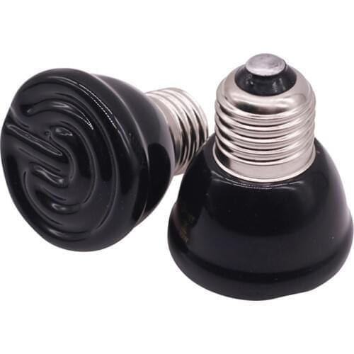 1 Pcs E27 80/60/40 /20W Infrared emission Ceramics Warm Lnsulation Lamp Reptiles Crawling Pets Cooler Box Ceramic Lamp No Light