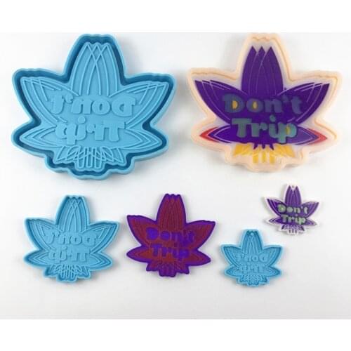 Maple Leaf Coaster Epoxy Resin Mold Keychain Silicone Mould DIY Crafts Box Mold