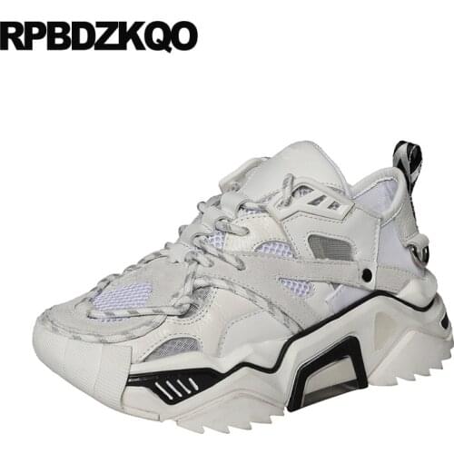 Casual footwear flats breathable large size thick sole sneakers 10 trainers white women 11 muffin creepers platform shoes mesh