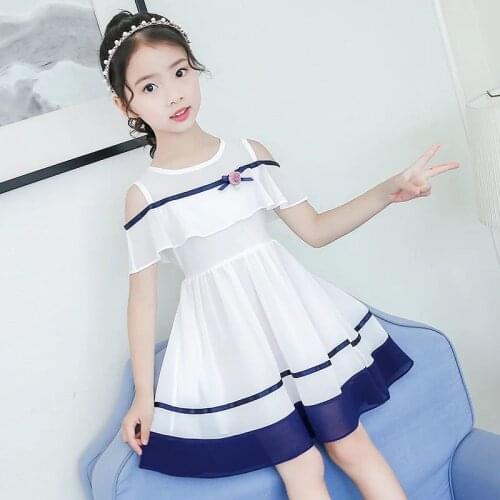 Summer Dresses for Girls 9 Little Girls 12 Big Kids Chiffon Princess Dress Tide 12 Years Old Ruffle Girls Clothes