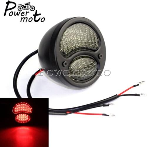 Motorcycle LED Taillights Tail Lamp Smoke Lens For Harley Cafe Racer Bobber Chopper Cruisers Brake Tail Light