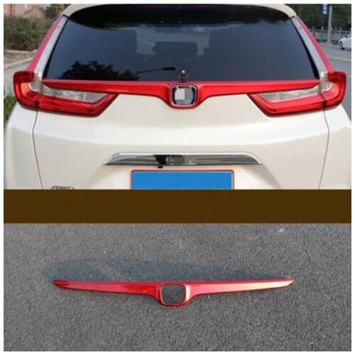 For Honda CRV CR-V 2017 2018 2019 2020 Carbon Fiber Car Rear Trunk Cover Trim Tailgate Cover Strip Sticker Styling Accessories