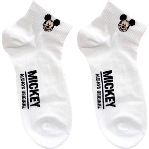 Disney summer cute cartoon avatar stylish cotton socks cartoon Mickey/Minnie/Donald Duck print cute socks
