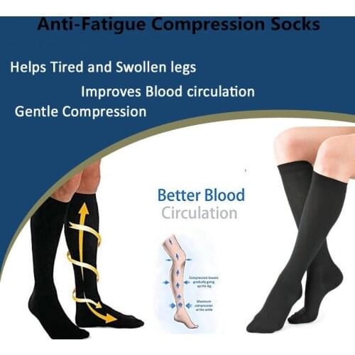 Unisex Compression Socks Pressure Varicose Vein Stocking Knee Sports Socks For Bicycle Football Stretch Breathable Soccer Socks