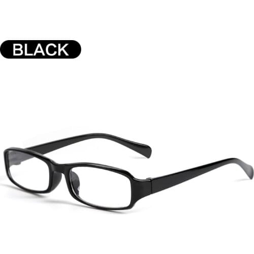 1PC Older Women Men Reading Glasses Plastic PC Clear Lens Magnifying Black Nearsight Optical Frames