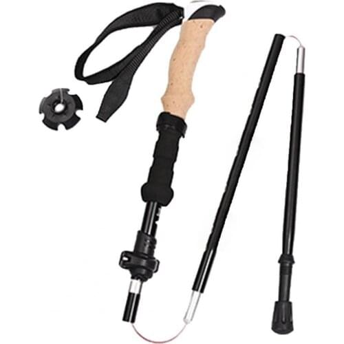 Ski Poles Trekking Pole Telescopic Ultralight Trekking Pole Anti Shock Hiking Stick Folding Walking Cane Hiking Tool