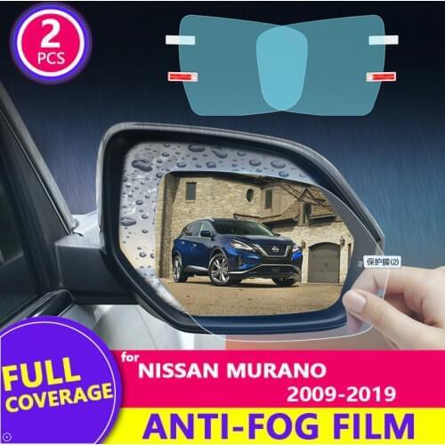 For Nissan Murano 2009-2019 Z51 Z52 2018 Full Cover Rearview Mirror Rainproof Film Anti-Fog Auto Mirror Sticker Car Accessories