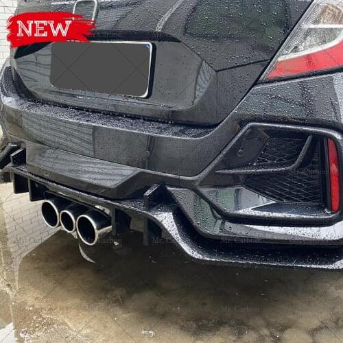 ABS DIFFUSER TRIM FOR CIVIC FK7 HATCHBACK(TYPE R STYLE) REAR DIFFUSER(FOR 2/3 EXHAUST )BODY KIT TUNING PART FOR CIVIC FK7 RACING