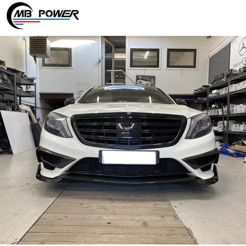 S class W222 Carbon Fiber exterior accessories Front Lip front spoiler W222 S63 Front Canrds Lip Front Fender Vents