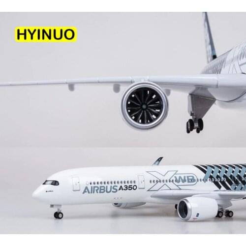 47CM 1/142 Scale Airplane Airbus A350 Prototype XWB Airline Plane Model W Light Wheel Diecast Plastic Resin Plane For Collection