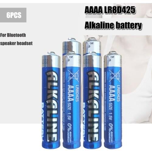 6PCS 1.5V AAAA primary battery alkaline dry cell for Bluetooth headset laser capacitor pen pointer Surface 3 Pro3 Pro4 BOOK