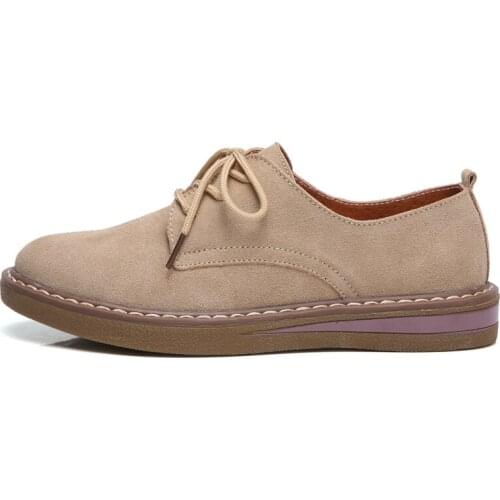 Womens shoes leather Oxford ladies lace-up fashion casual shoes womens sports shoes flat womens shoes