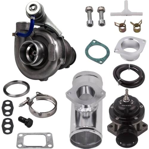 T3/t4 T04E V-Band Turbocharger Internal Wastegate w/Blow Off Valve 2 Bolt Flange Universal Turbolader For 2.5L-3.5L Engines