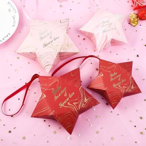 Creative Environmental Protection Gift Box Five-pointed Star Wedding Candy Box Wedding Candy Box Party Gift Box
