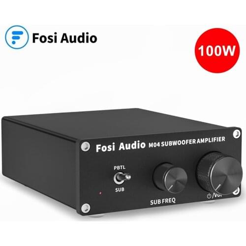 Fosi Audio Mono Amplifier Subwoofer Amp 100W With Bass Power Amplifier For Home Passive Speaker