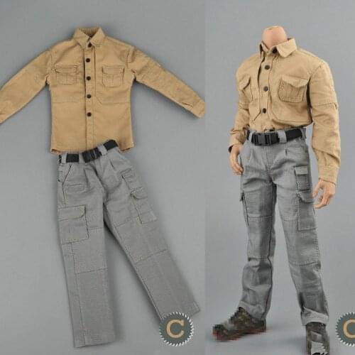 ZYTOYS ZY5040 1/6 Male PMC Shirt Combat Pants Set Clothes Fit 12'' Action Figure Body 3 Colors Optional