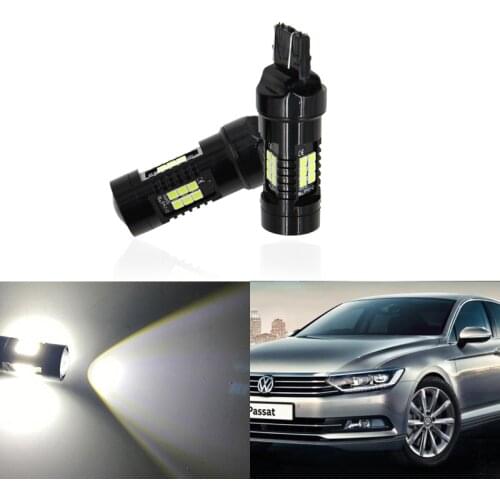 For VW Passat 3G B8 2015-2020 2PCs T20 7443 W3x16q W21/5W 7443LL Canbus Projector Led Daytime Running Light DRL Bulbs