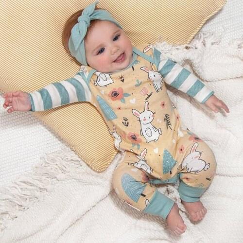 2021New Baby Easter Clothes For Boys Girls Romper Rabbit Bunny Printed Baby Boy Clothing Cotton Easter Baby Clothes For Newborns