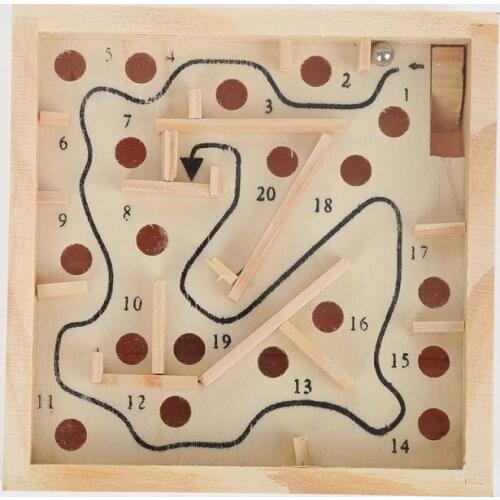 3D puzzle wooden maze board toy maze board game with balls children Montessori education kids toys handmade toys
