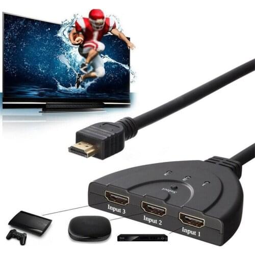 4K*2K 3D Mini 3 Ports HDMI-compatible Switch 1.4b 4K Switcher Splitter 1080P 3 in 1 out Port Hub for DVD HDTV Xbox PS3 PS4