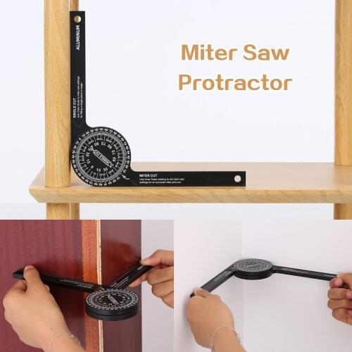 7-inch Miter Saws Protractor Rust Accurate Reading Scales Inside & Outside Miter Angle Finder for Plumbers&Building Trades