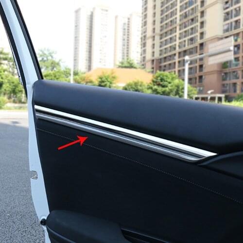 Car interior door panel decorative bright strip trim sticker for Honda CIVIC 2016 2017 2018 2019 2020 Accessories car styling