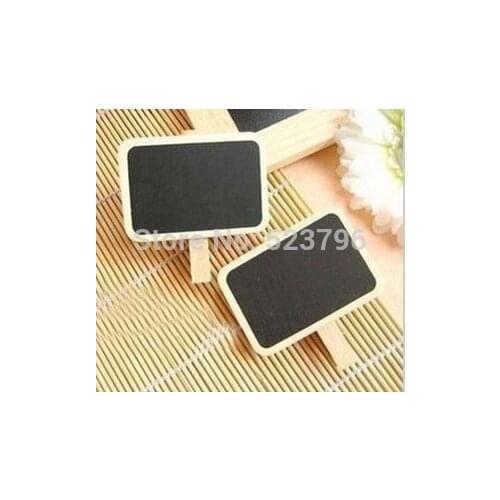 Free Shipping 30pcs Wooden blackboard clip dining table clip prize message board preschool wooden clip