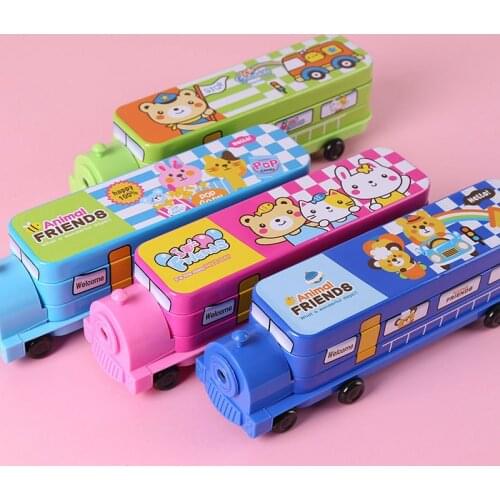 Locomotive Cartoon Multifunction Stationery Pencil Case School Supplies Stationery Accessories For Boys And Girls
