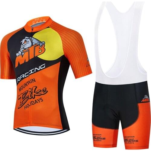 Crossrider 2021 Bad Dog Cycling Jersey Bib Set MTB Shirt Bike Clothing Quick Dry Bicycle Clothes Mens Short Maillot Culotte Suit