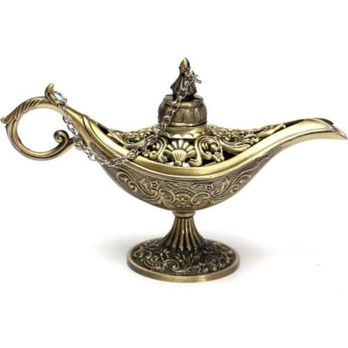 Crafts Arts ong Lamps Magic Lamp Vintage Retro Decorative Handmade Size: 12x4.5x8cm(LxWxH)Color: BRASS