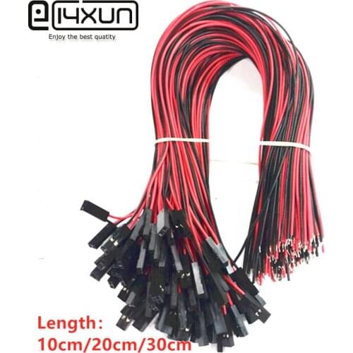 20pcs/lot 2Pin Dupont Cable 2 Pin Female Jumper Connector Wire 2P 10cm/20cm/30cm Length For 3D Printer