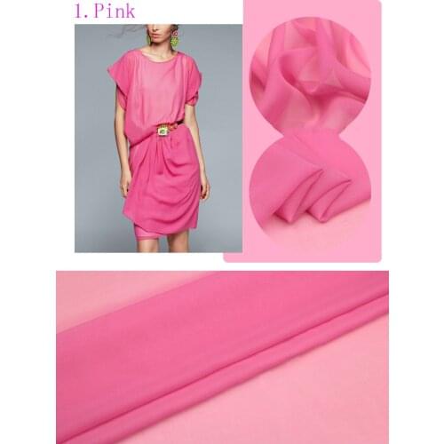 Good quality Candy-colored silk georgette,Scarf Dress material,sewing silk fabric,110cm*50cm/pcs