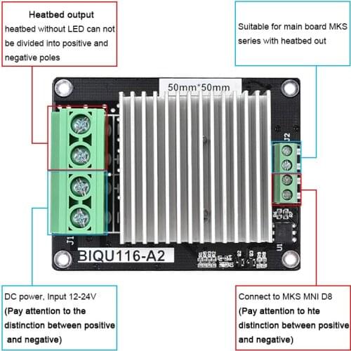 Heating-controller MKS MOSFET For Heated Bed/Extruder MKS MOS Module 30A Big Current For 3D Printer Parts Heatbed Ramps 1.4