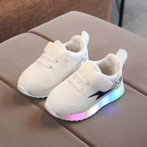 2021 Size 21-30 Luminous Sneakers Kids Led Shoes Children Shoes with Light Up Sneakers Glowing Baby Toddler Boy Girls Shoes