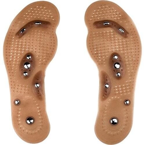 Loss Weight Massage Foot Care Shoes Mat Pad Brown Insole Wholesale Soles Magnetic Therapy Slimming Insoles Health Care Brown Mat