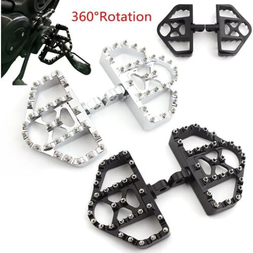 MX Offroad Floorboards Wide Foot Pegs Bobber Shifter Pegs Pedal Foot Rest For Harley Sportster XL 1200 883 Dyna FXDF Softail